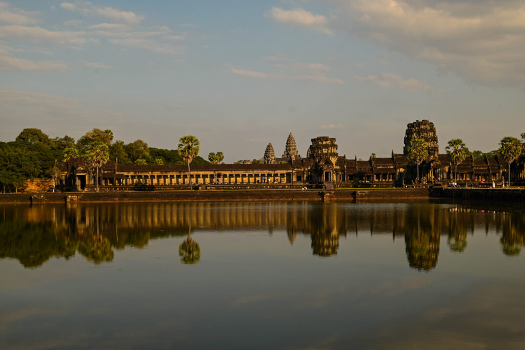 The front of Angkor Wat' entrance, circuits Siem Reap