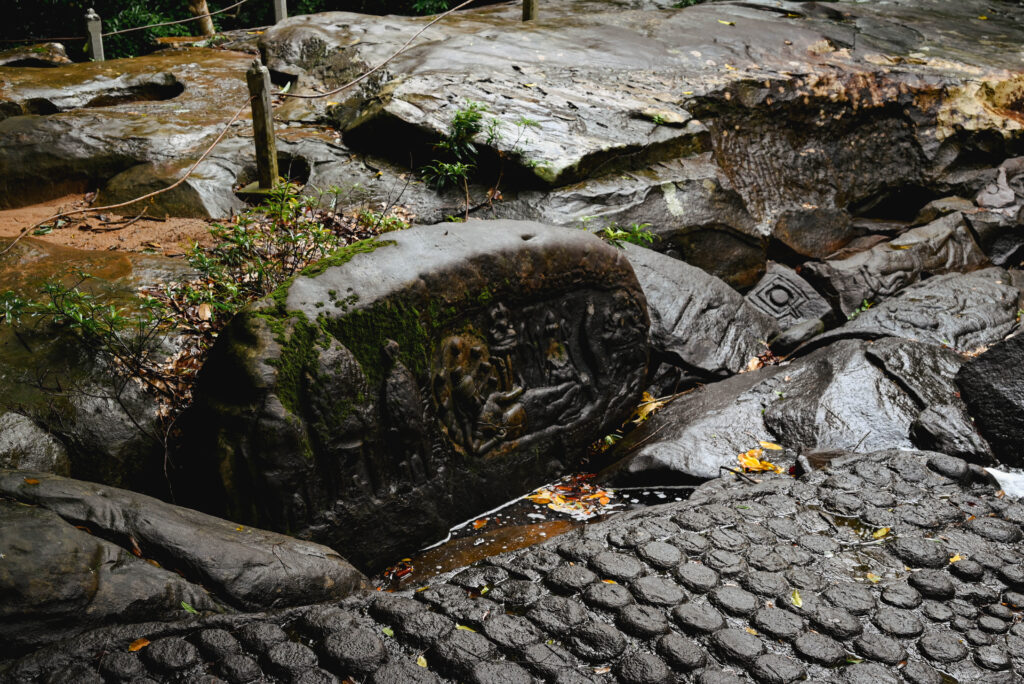 Vishu couché su son lit de Ananta, Kbal Spean