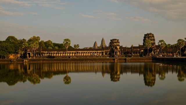 The front of Angkor Wat' entrance, circuits Siem Reap
